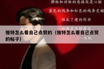推特怎么看自己点赞的（推特怎么看自己点赞的帖子）