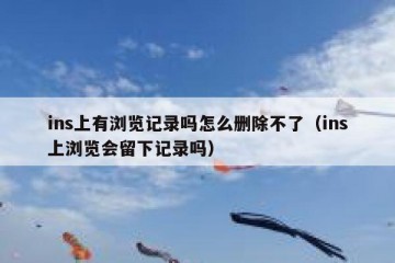 ins上有浏览记录吗怎么删除不了（ins上浏览会留下记录吗）