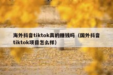 海外抖音tiktok真的赚钱吗（国外抖音tiktok项目怎么样）