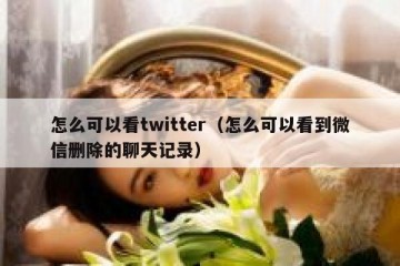 怎么可以看twitter（怎么可以看到微信删除的聊天记录）