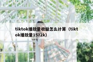 tiktok播放量收益怎么计算（tiktok播放量1572k）