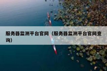 服务器监测平台官网（服务器监测平台官网查询）