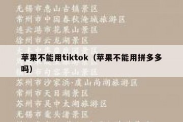 苹果不能用tiktok（苹果不能用拼多多吗）