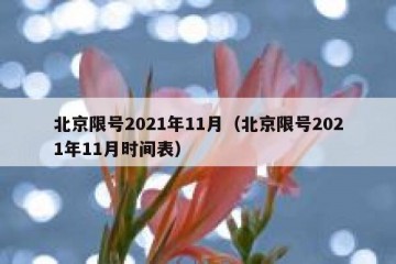 北京限号2021年11月（北京限号2021年11月时间表）