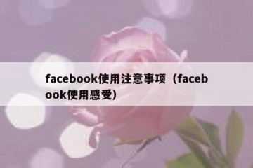 facebook使用注意事项（facebook使用感受）
