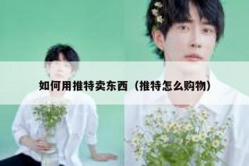如何用推特卖东西（推特怎么购物）