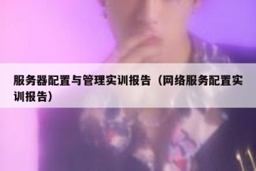 服务器配置与管理实训报告（网络服务配置实训报告）