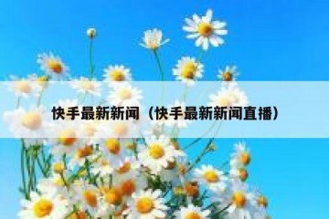 快手最新新闻（快手最新新闻直播）