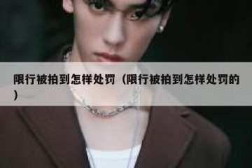 限行被拍到怎样处罚（限行被拍到怎样处罚的）