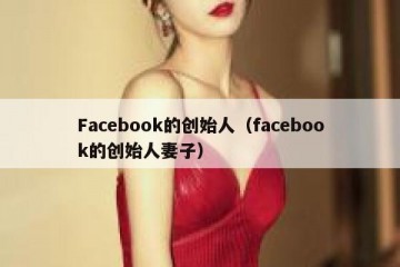 Facebook的创始人（facebook的创始人妻子）