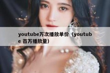 youtube万次播放单价（youtube 百万播放量）