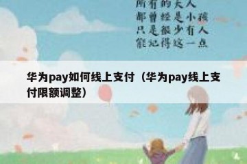 华为pay如何线上支付（华为pay线上支付限额调整）