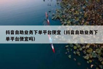 抖音自助业务下单平台便宜（抖音自助业务下单平台便宜吗）