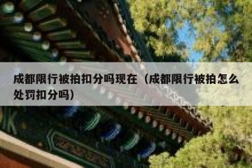 成都限行被拍扣分吗现在（成都限行被拍怎么处罚扣分吗）