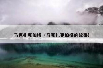 马克扎克伯格（马克扎克伯格的故事）