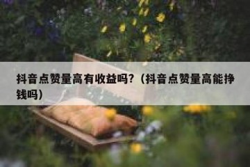抖音点赞量高有收益吗?（抖音点赞量高能挣钱吗）