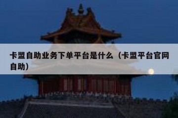 卡盟自助业务下单平台是什么（卡盟平台官网自助）