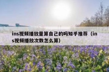 ins视频播放量算自己的吗知乎推荐（ins视频播放次数怎么算）