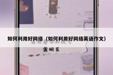 如何利用好网络（如何利用好网络英语作文）
