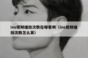 ins视频播放次数在哪看啊（ins视频播放次数怎么算）