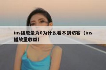 ins播放量为0为什么看不到访客（ins播放量收益）
