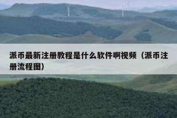 派币最新注册教程是什么软件啊视频（派币注册流程图）