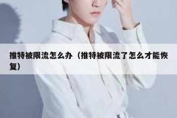 推特被限流怎么办（推特被限流了怎么才能恢复）