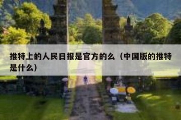 推特上的人民日报是官方的么（中国版的推特是什么）