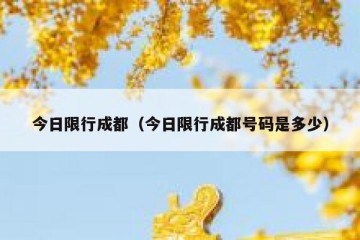今日限行成都（今日限行成都号码是多少）
