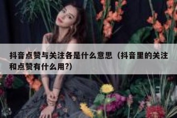 抖音点赞与关注各是什么意思（抖音里的关注和点赞有什么用?）