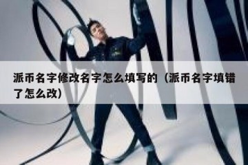 派币名字修改名字怎么填写的（派币名字填错了怎么改）