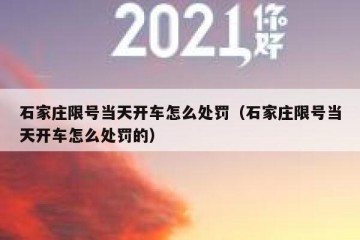 石家庄限号当天开车怎么处罚（石家庄限号当天开车怎么处罚的）