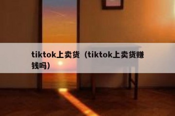 tiktok上卖货（tiktok上卖货赚钱吗）