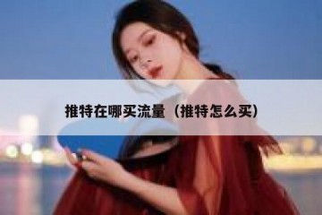 推特在哪买流量（推特怎么买）