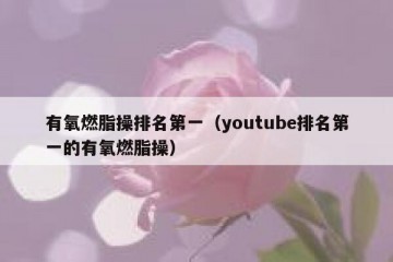 有氧燃脂操排名第一（youtube排名第一的有氧燃脂操）