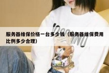 服务器维保价格一台多少钱（服务器维保费用比例多少合理）