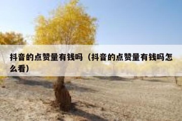 抖音的点赞量有钱吗（抖音的点赞量有钱吗怎么看）