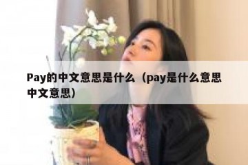 Pay的中文意思是什么（pay是什么意思中文意思）