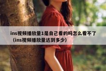 ins视频播放量1是自己看的吗怎么看不了（ins视频播放量达到多少）