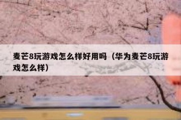 麦芒8玩游戏怎么样好用吗（华为麦芒8玩游戏怎么样）