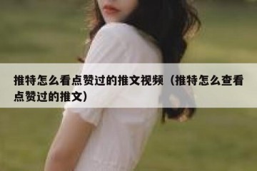 推特怎么看点赞过的推文视频（推特怎么查看点赞过的推文）