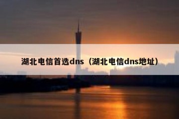 湖北电信首选dns（湖北电信dns地址）