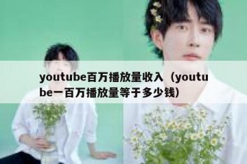 youtube百万播放量收入（youtube一百万播放量等于多少钱）
