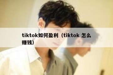 tiktok如何盈利（tiktok 怎么赚钱）