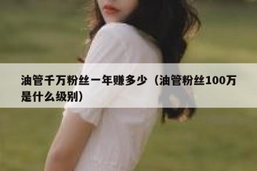 油管千万粉丝一年赚多少（油管粉丝100万是什么级别）