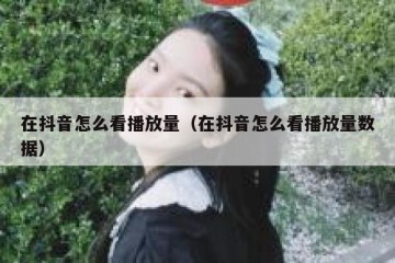 在抖音怎么看播放量（在抖音怎么看播放量数据）