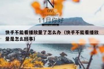 快手不能看播放量了怎么办（快手不能看播放量是怎么回事）
