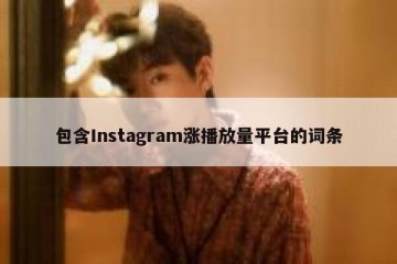 包含Instagram涨播放量平台的词条