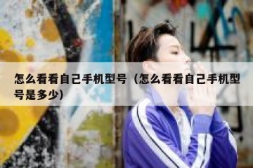 怎么看看自己手机型号（怎么看看自己手机型号是多少）