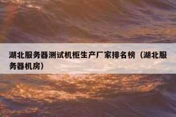湖北服务器测试机柜生产厂家排名榜（湖北服务器机房）